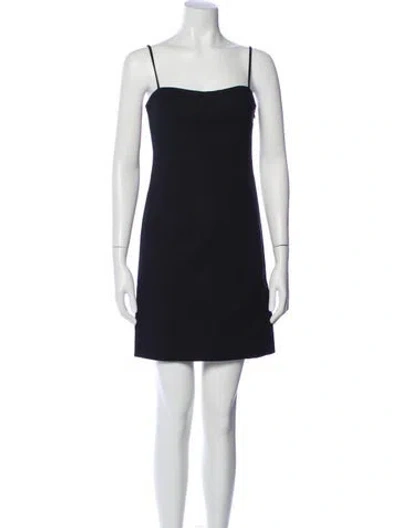Pre-owned Derek Lam Square Neckline Mini Dress In Blue