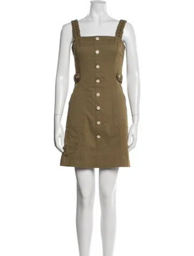 Pre-owned Derek Lam Square Neckline Mini Dress In Green