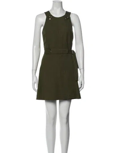 Pre-owned Derek Lam Square Neckline Mini Dress In Green