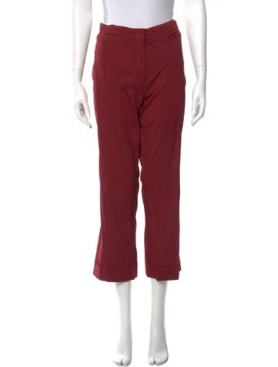 Pre-owned Derek Lam Straight Leg Pants In Red