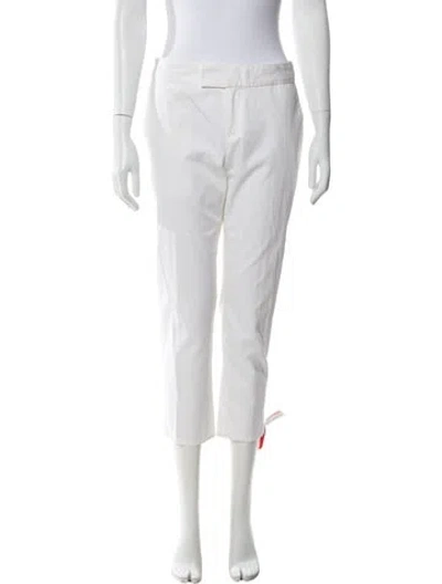 Pre-owned Derek Lam Straight Leg Pants In White