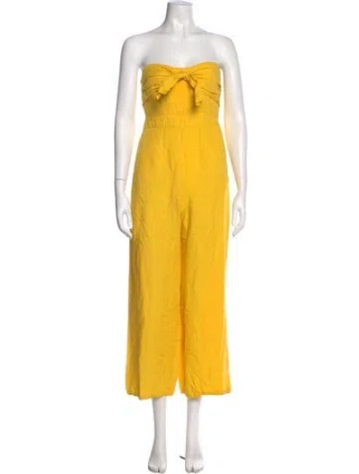 Pre-owned Derek Lam Strapless Jumpsuit In Yellow
