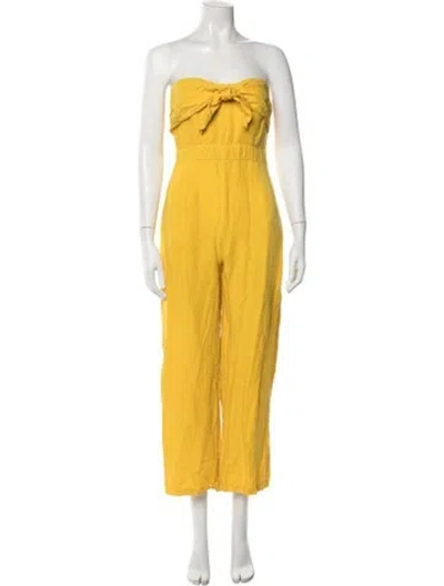 Pre-owned Derek Lam Strapless Jumpsuit In Yellow