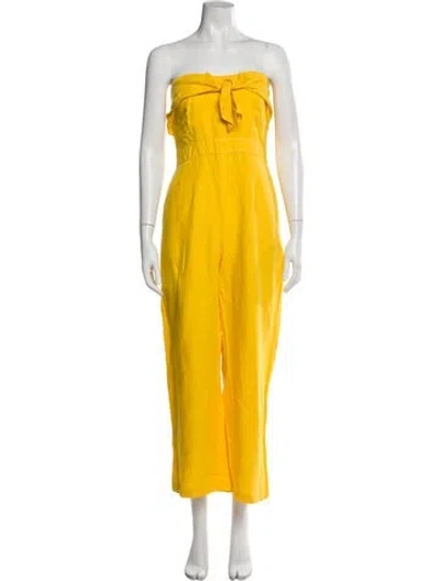 Pre-owned Derek Lam Strapless Jumpsuit In Yellow