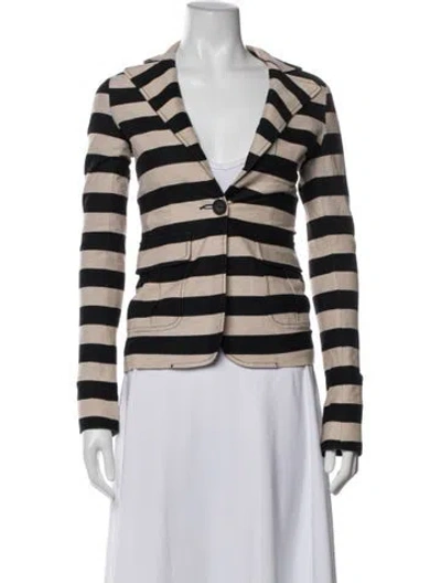 Pre-owned Derek Lam Striped Blazer In Black