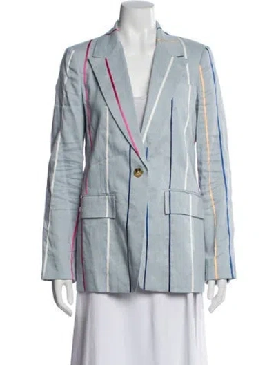 Pre-owned Derek Lam Striped Blazer In Blue
