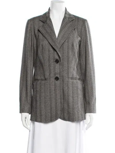 Pre-owned Derek Lam Striped Blazer In Gray