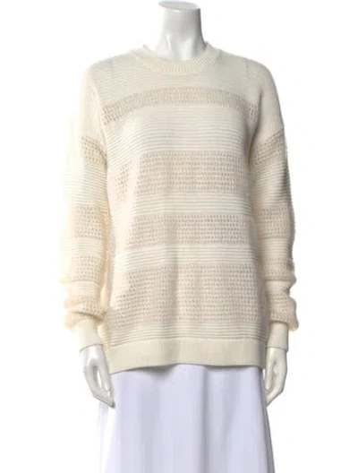 Pre-owned Derek Lam Striped Crew Neck Sweater In Neutral
