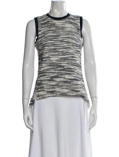 Pre-owned Derek Lam Striped Crew Neck Top In Multi