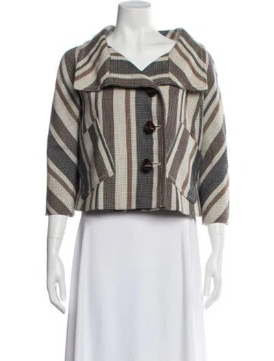 Pre-owned Derek Lam Striped Evening Jacket In Multi