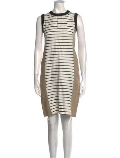 Pre-owned Derek Lam Striped Knee-length Dress In Black