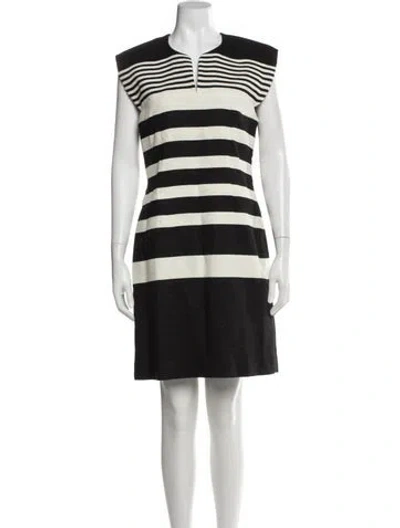 Pre-owned Derek Lam Striped Knee-length Dress In Black