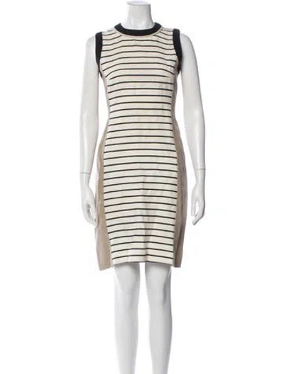 Pre-owned Derek Lam Striped Knee-length Dress In Black
