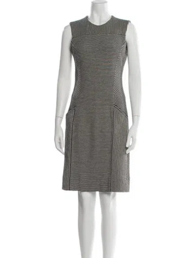 Pre-owned Derek Lam Striped Knee-length Dress In Black