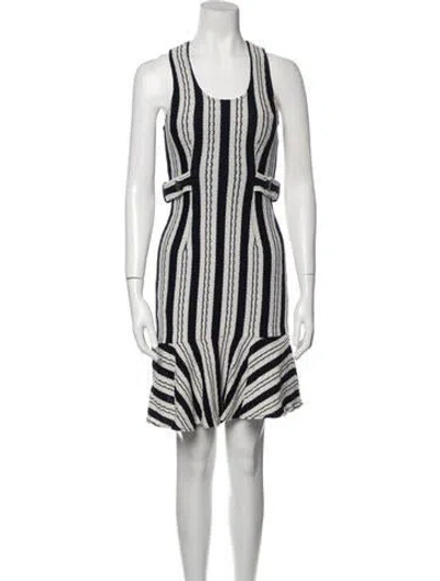 Pre-owned Derek Lam Striped Knee-length Dress In Blue