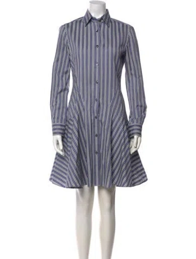 Pre-owned Derek Lam Striped Knee-length Dress In Blue