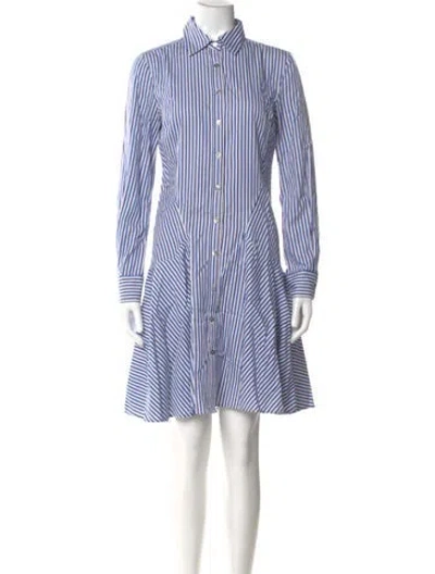 Pre-owned Derek Lam Striped Knee-length Dress In Blue