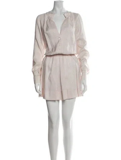 Pre-owned Derek Lam Striped Knee-length Dress In Neutral