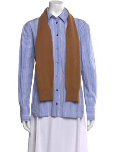 Pre-owned Derek Lam Striped Long Sleeve Button-up Top In Multi