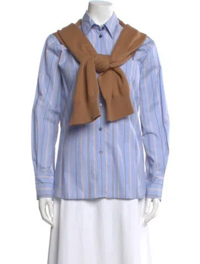 Pre-owned Derek Lam Striped Long Sleeve Top In Multi