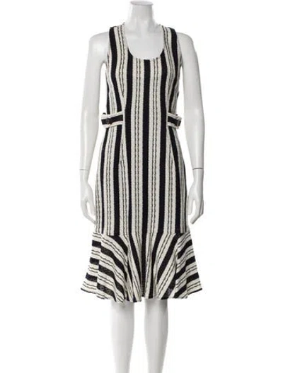 Pre-owned Derek Lam Striped Midi Length Dress In Multi