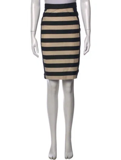 Pre-owned Derek Lam Striped Midi Length Skirt In Neutrals