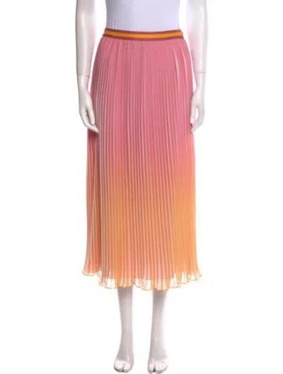 Pre-owned Derek Lam Striped Midi Length Skirt In Pink