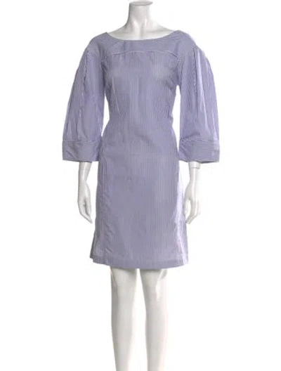 Pre-owned Derek Lam Striped Mini Dress In Blue