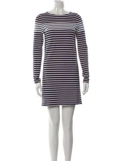 Pre-owned Derek Lam Striped Mini Dress In Blue