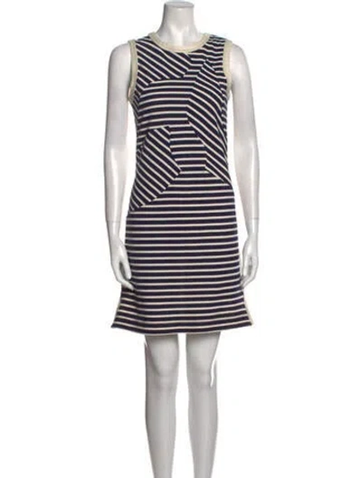 Pre-owned Derek Lam Striped Mini Dress In Neutral