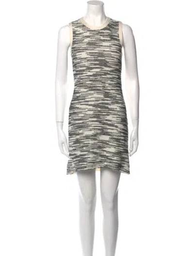 Pre-owned Derek Lam Striped Mini Dress In Neutral