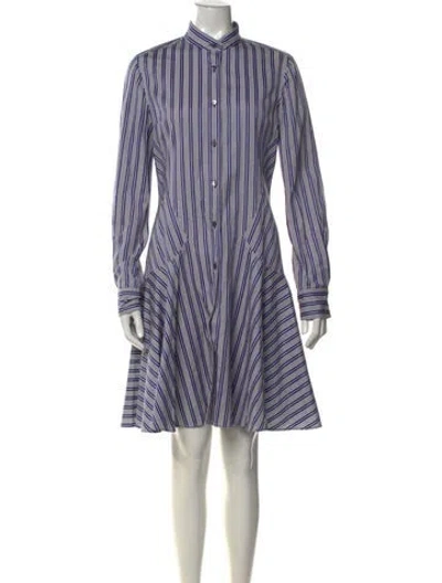 Pre-owned Derek Lam Striped Mini Dress W/ Tags In Grey
