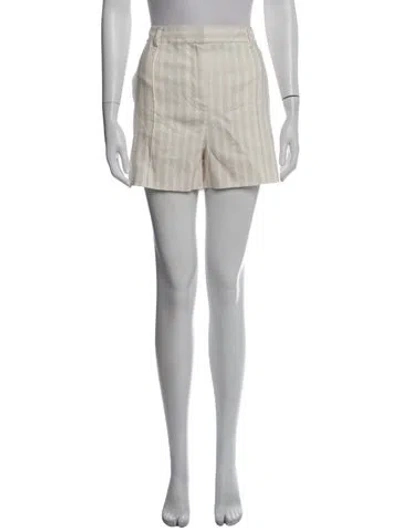 Pre-owned Derek Lam Striped Mini Shorts In Gray