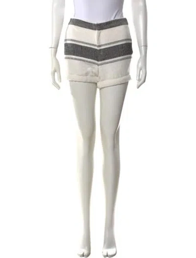 Pre-owned Derek Lam Striped Mini Shorts In Neutrals