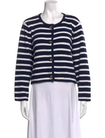 Pre-owned Derek Lam Striped Scoop Neck Sweater In Blue