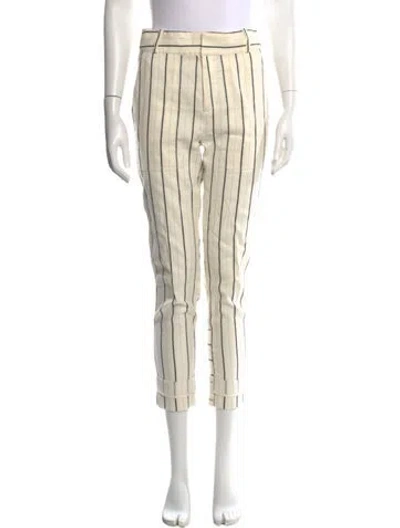 Pre-owned Derek Lam Striped Straight Leg Pants In Neutrals