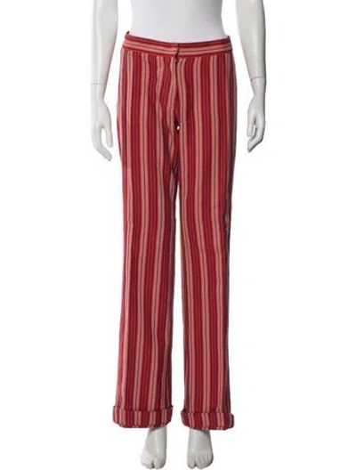 Pre-owned Derek Lam Striped Wide Leg Pants W/ Tags In Red