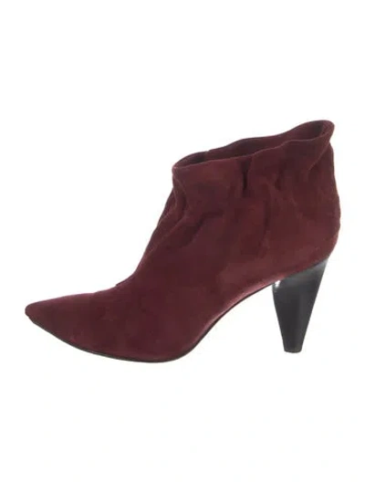 Pre-owned Derek Lam Suede Boots In Burgundy