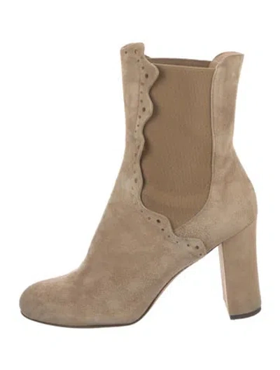 Pre-owned Derek Lam Suede Chelsea Boots In Neutral