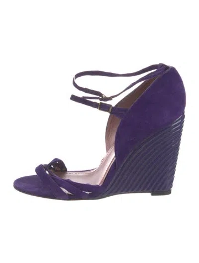 Pre-owned Derek Lam Suede Sandals In Purple