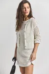 Derek Lam Syvie Crochet Sequin Cardigan