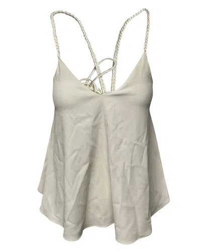 Derek Lam Tank Top With Braided Strap Detail In White Triacetate