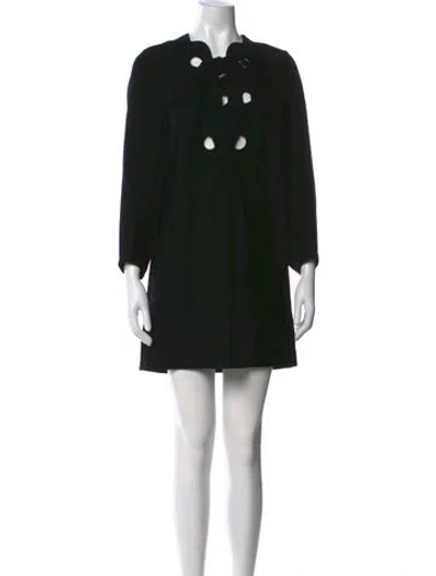 Pre-owned Derek Lam Tie Neck Mini Dress In Black