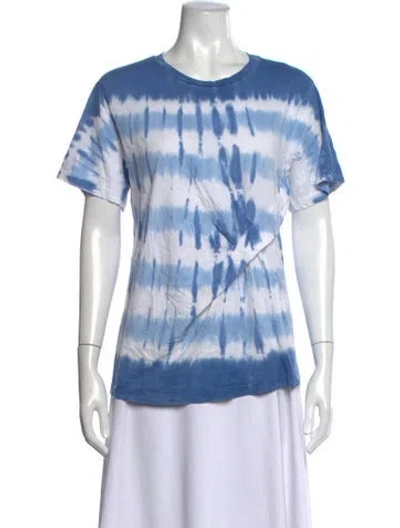 Pre-owned Derek Lam Tie-dye Print Crew Neck T-shirt In Blue