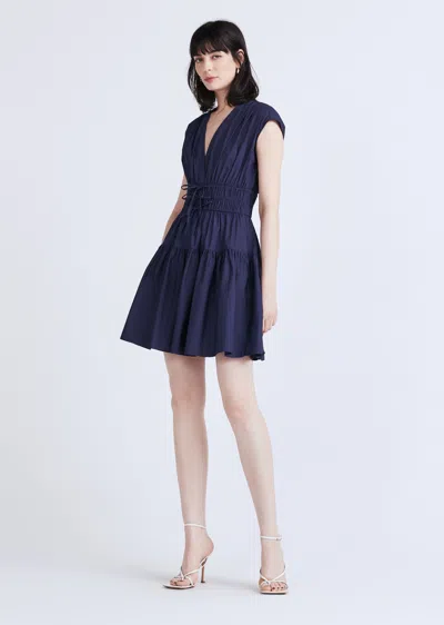 Derek Lam Tora V-neck Dress In Blue