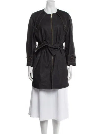 Pre-owned Derek Lam Trench Coat In Black