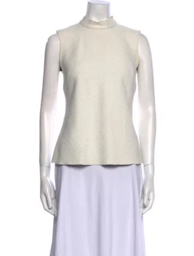 Pre-owned Derek Lam Turtleneck Sleeveless Top In White