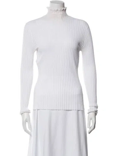 Pre-owned Derek Lam Turtleneck Sweater In White