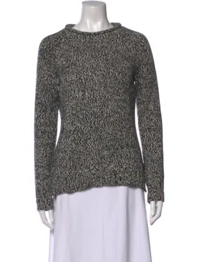 Pre-owned Derek Lam Tweed Pattern Crew Neck Sweater In Black