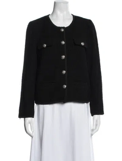 Pre-owned Derek Lam Tweed Pattern Jacket In Black